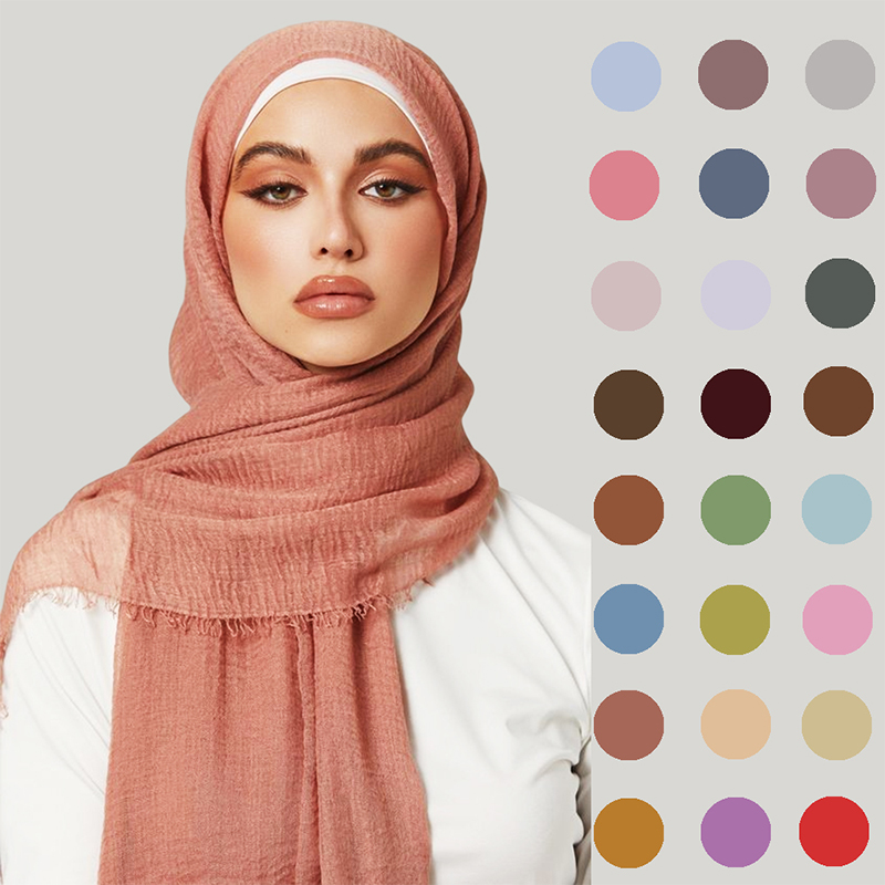 W1189 Praktisk og alsidig Voile Hijab
