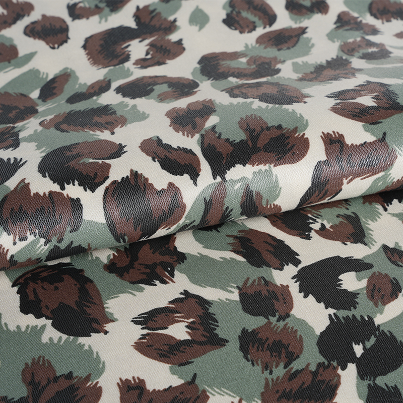 20D*21S fortykket gyldent bomuld tre farver leopardprint stof