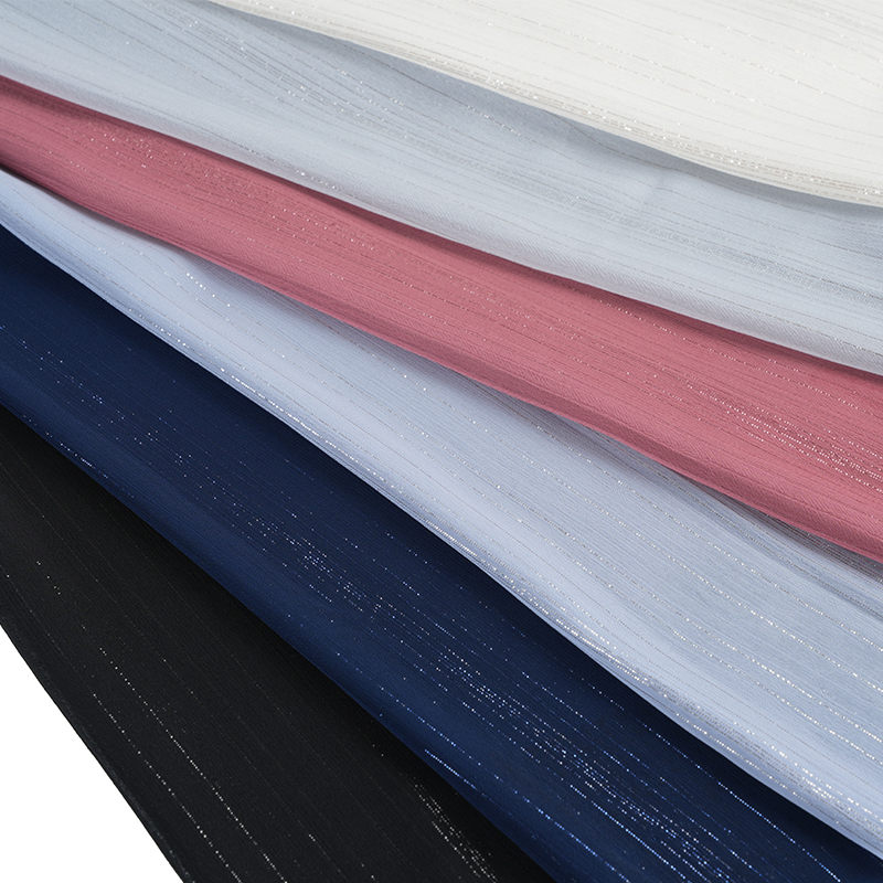 75D uregelmæssig sølv silke chiffon crepe