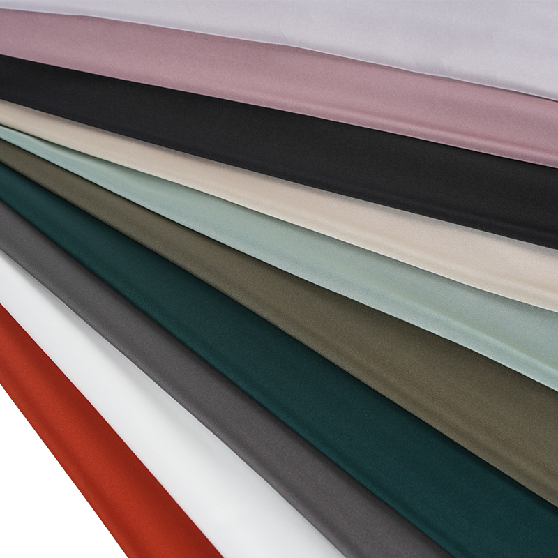 50D Stretch Satin Chiffon farvet