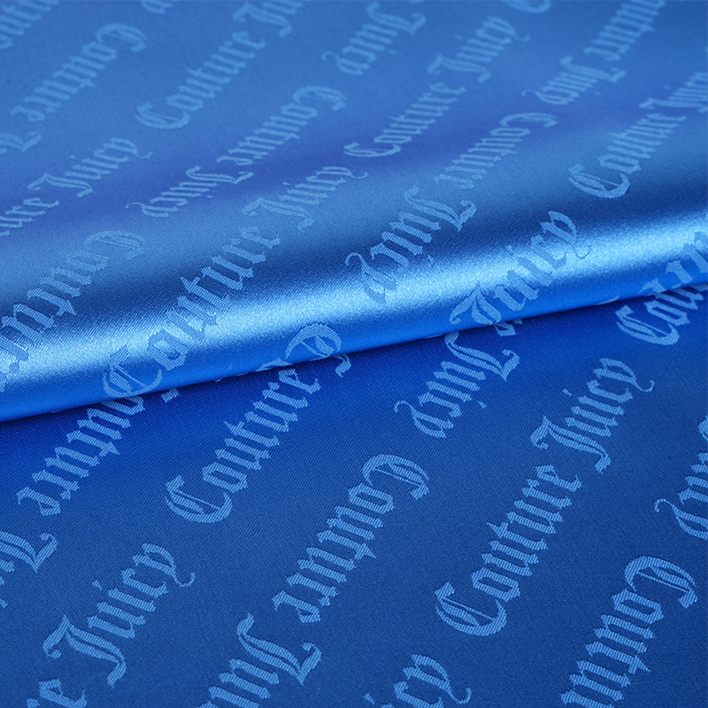 75D stretch satin bogstav jacquard stof