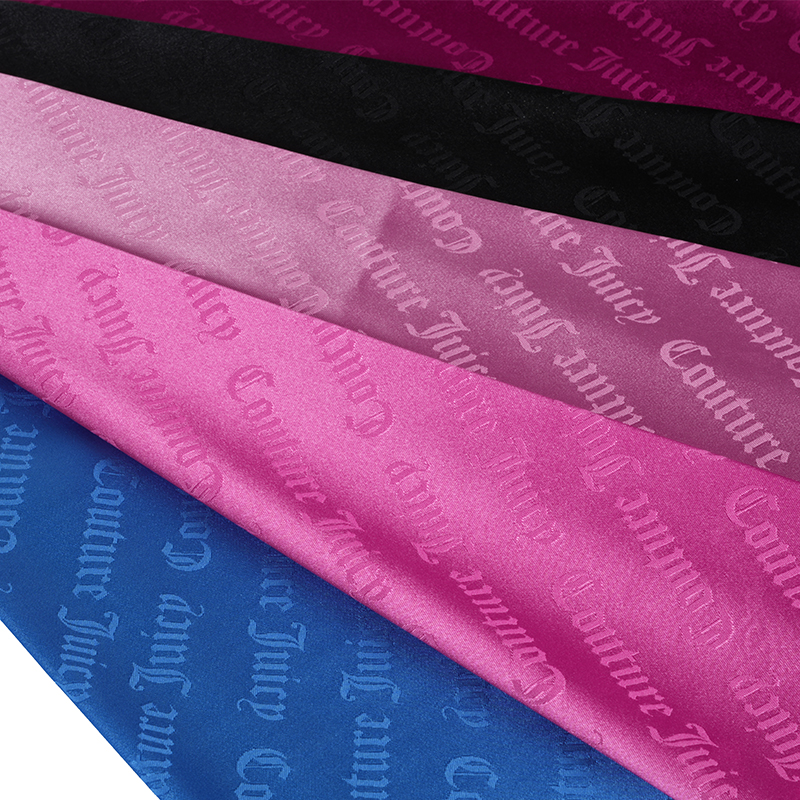 75D stretch satin bogstav jacquard stof