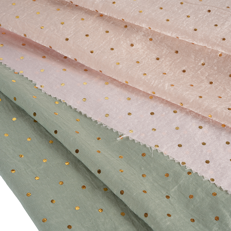 2026 Velvet Satin Airflow Cylinder Dot Folie Stemplingsstof