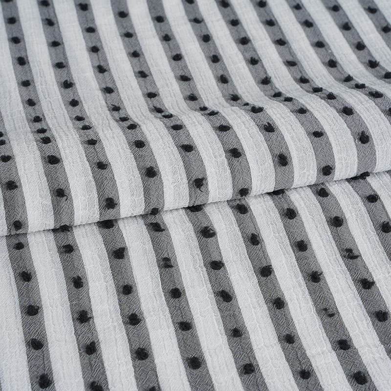 75D Kationisk Nano Crepe Stripe Print Stof