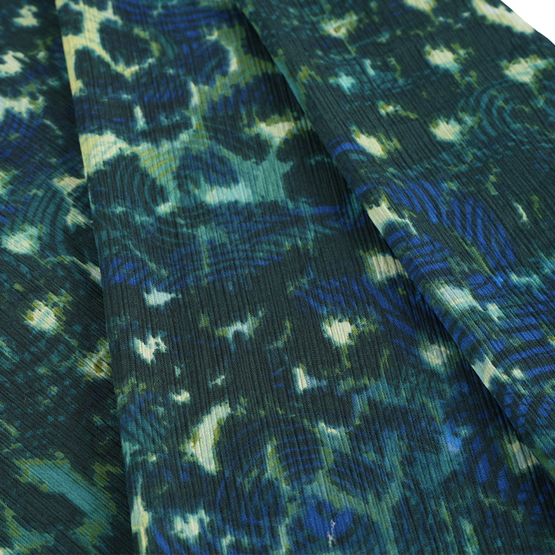 100d Paracord Crepe Cr3 rund leopardprint stof