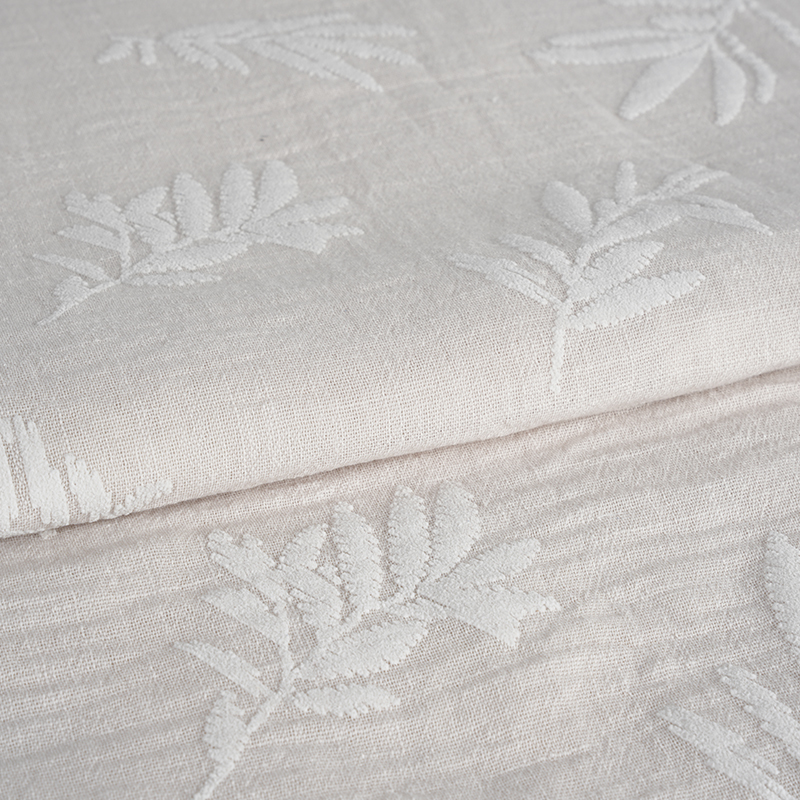 Polyestergarn, der imiterer hampbladsskumtrykstof