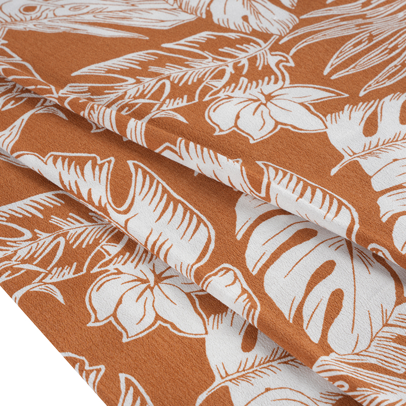 Rigt vævet trykt crepestof