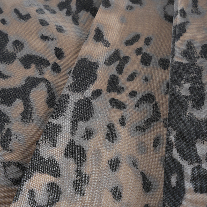 20d*21s fortykket gyldent bomuld lille leopardprint stof