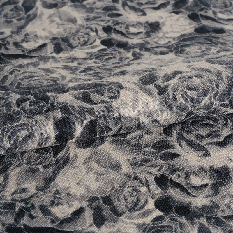 320D Lingeri Rose Melange Print Stof