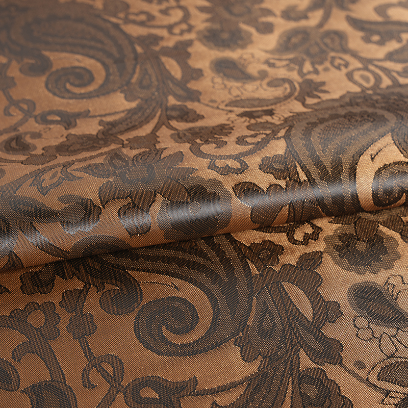 Jacquard med poleret lutblomst af polyester