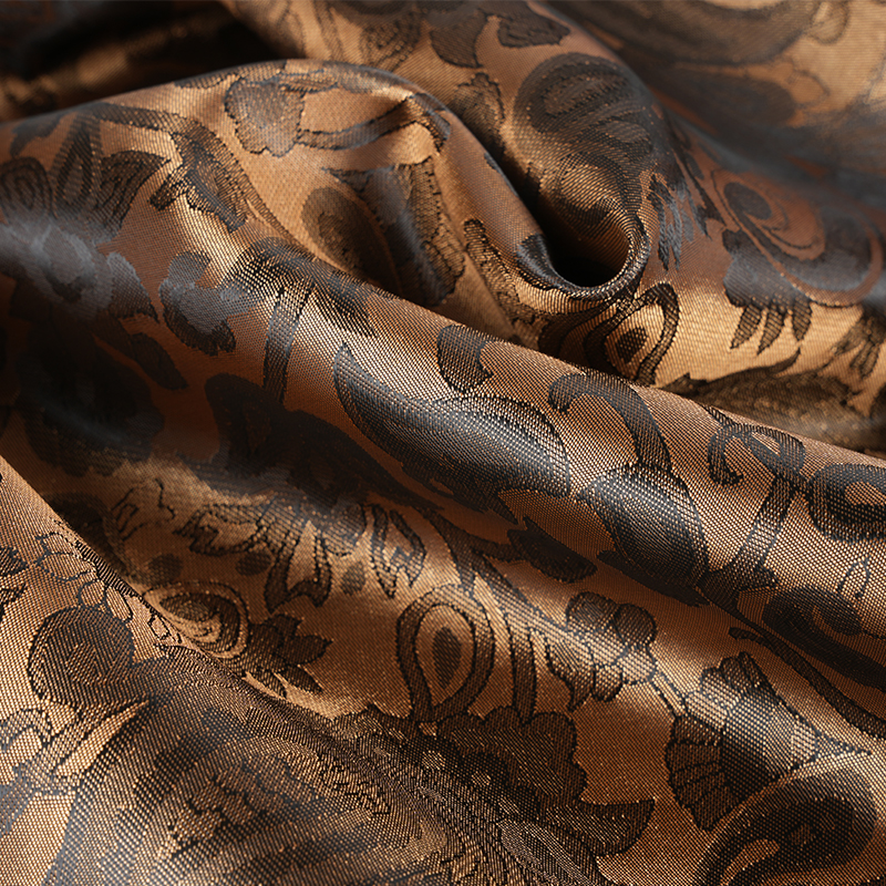 Jacquard med poleret lutblomst af polyester