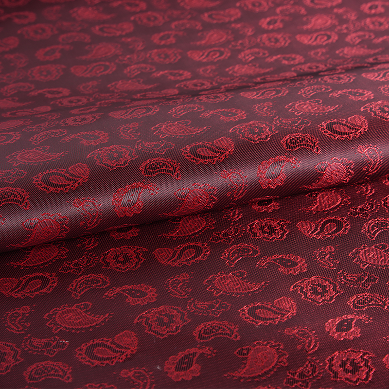 Polyester Kationisk Cashew Flower Jacquard