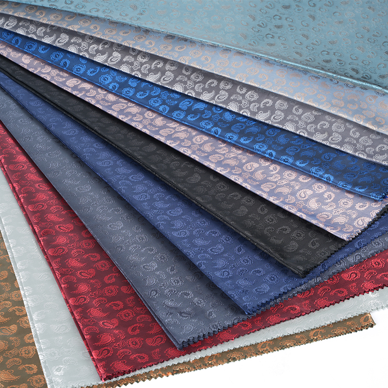 Polyester Kationisk Cashew Flower Jacquard