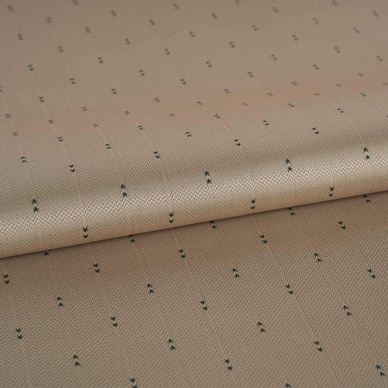 Polyester hvid filament korrugeret pilstribet Jacquard