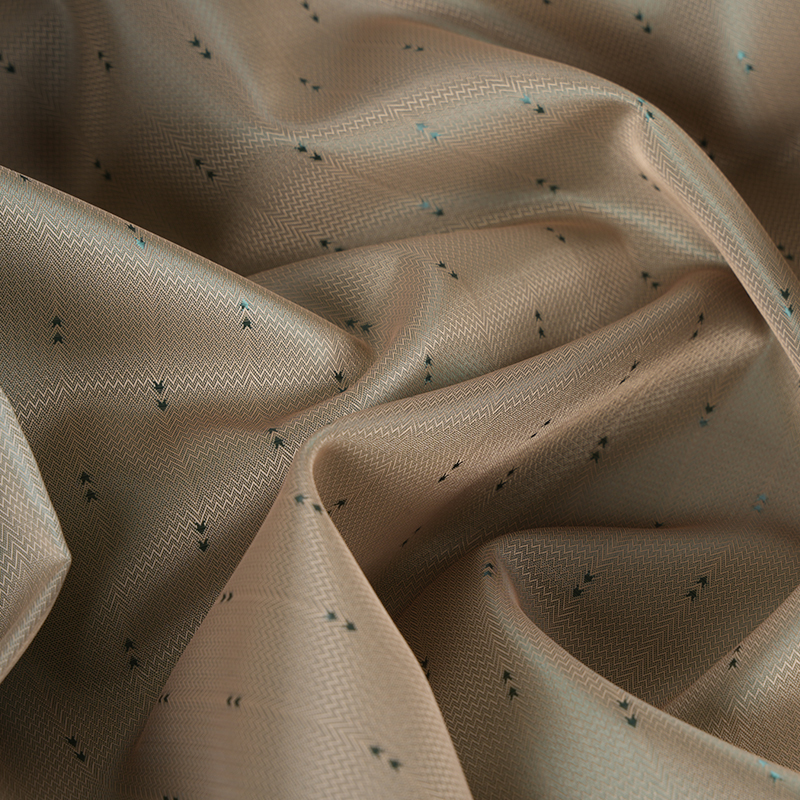 Polyester hvid filament korrugeret pilstribet Jacquard