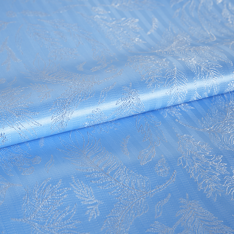 PV rød skjorte blad Jacquard stof