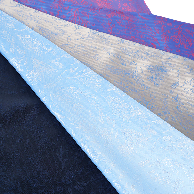 PV rød skjorte blad Jacquard stof