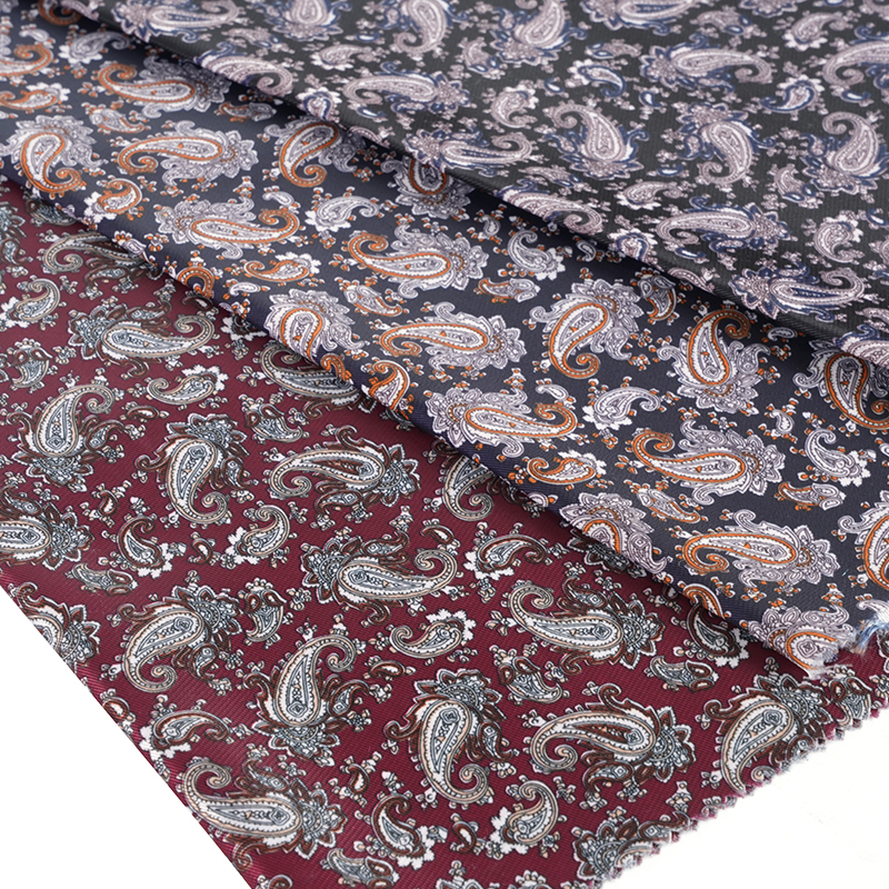 Polyester imiteret Rayon Loquat Flower Printing Stof