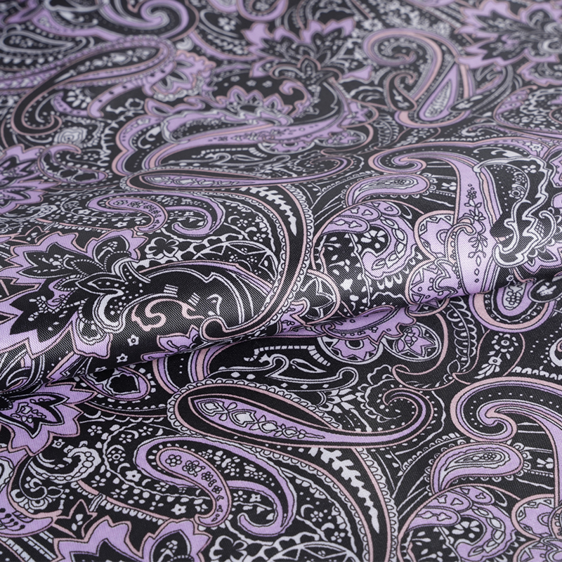 190T polyester Taft Hestehale Fyrrebladsprint stof